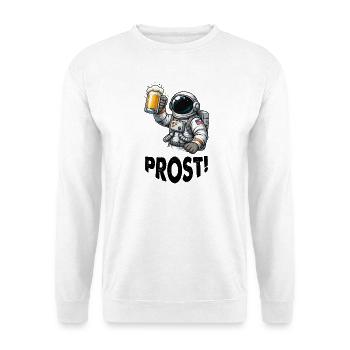 Astronaut mit Bierglas - Unisex Pullover - Weiß - Vorne