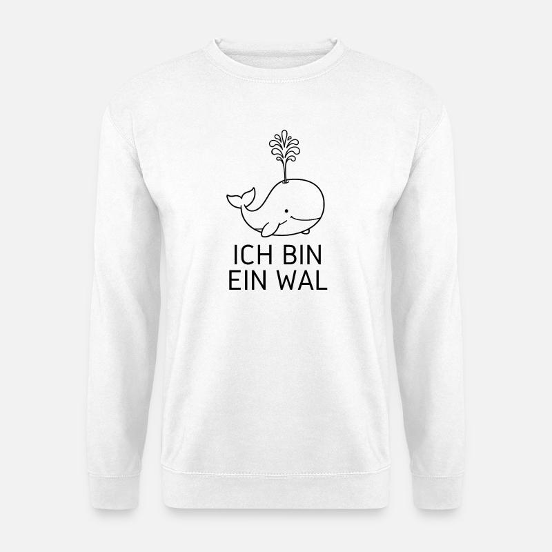 Wal Kostüm Meerestier Unterwasser Fisch Karneval - Unisex Pullover - Weiß