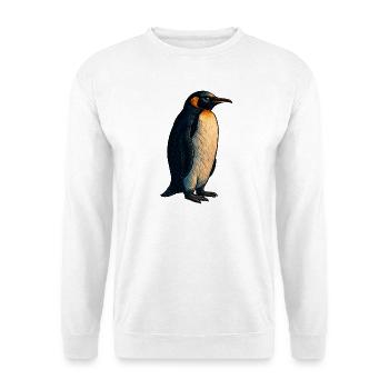 Penguin illustration with warm contrast - Unisex Sweatshirt - white - Front