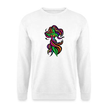 Colorful Woman Dancer in Flames - Unisex Sweatshirt - white - Front
