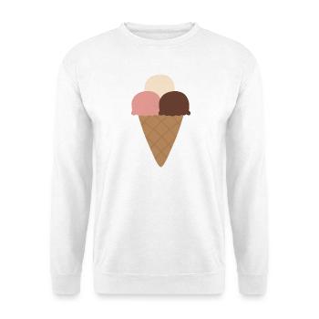 Triple Scoop Cream Cone - Unisex Pullover - Weiß - Vorne