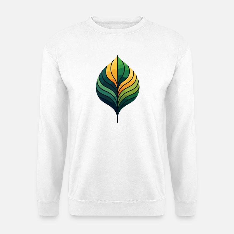 Leaf-shaped colour spiral - Unisex Sweatshirt - white