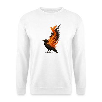 Phoenix Raven: Fire Rebirth - Unisex Sweatshirt - white - Front