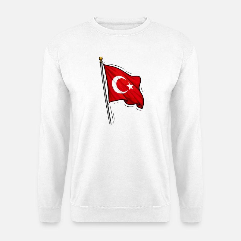 Türkei Fahne - Unisex Pullover - Weiß