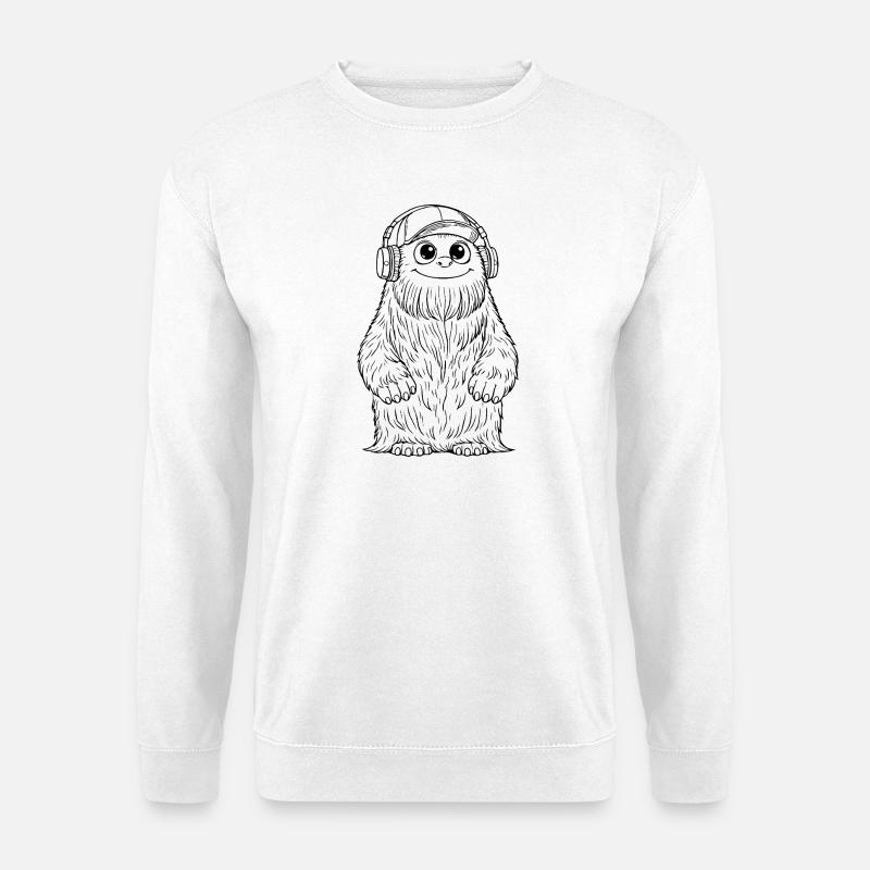 DJ Fluffo - Monster Fluffonster® schwarz - Unisex Pullover - Weiß
