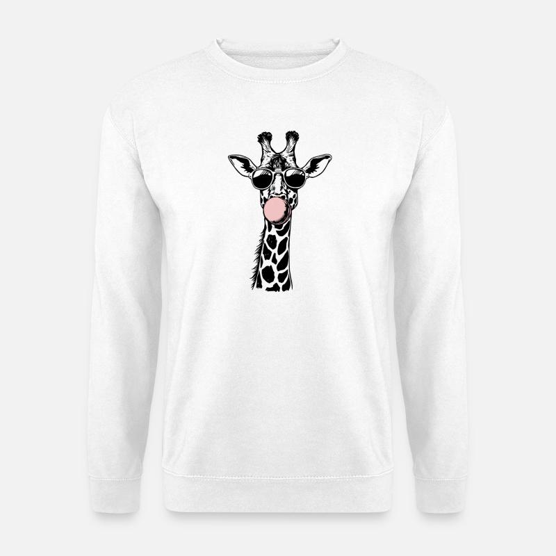 Cool Giraffe Bubble Vibes - Unisex Sweatshirt - white