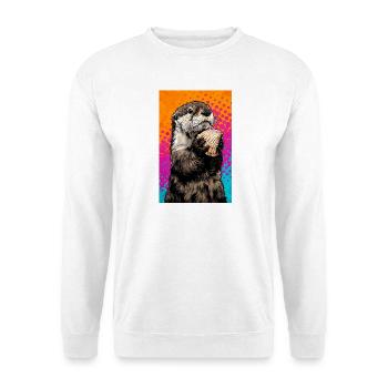loutre - Sweat-shirt Unisexe - blanc - Devant