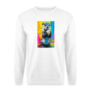 loutre - Sweat-shirt Unisexe - blanc - Devant