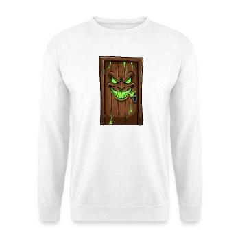 Dämonische Türgesichter Holz - Unisex Pullover - Weiß - Vorne