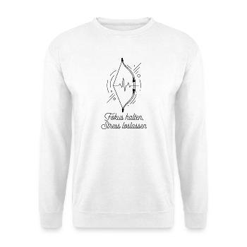 Bogenschießen Fokus Achtsamkeit Sport Design - Unisex Pullover - Weiß - Vorne