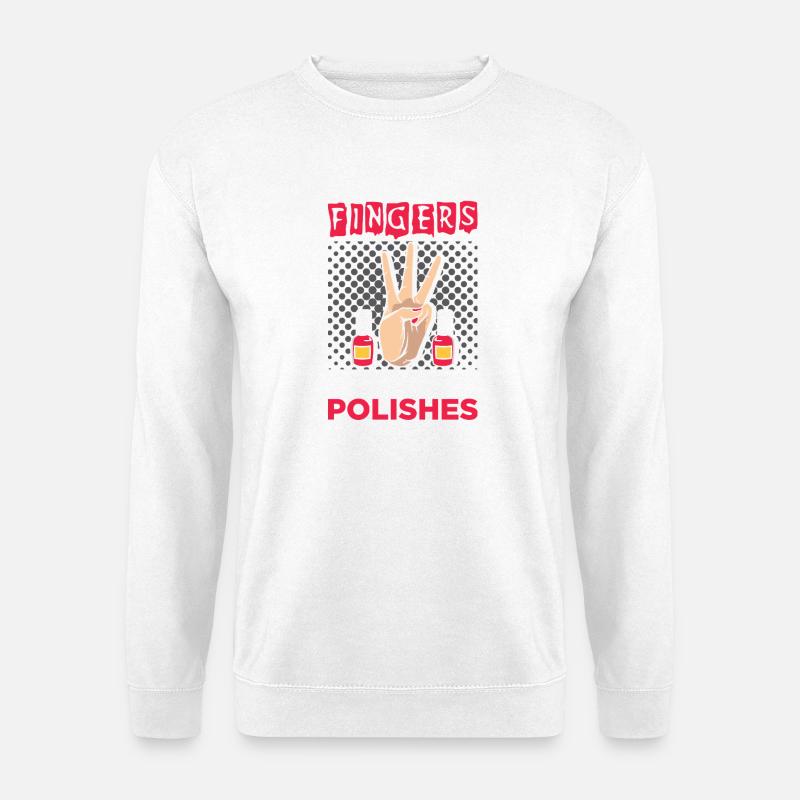 Nageldesigner Nageldesignerin Kosmetik Nagelstudio - Unisex Pullover - Weiß