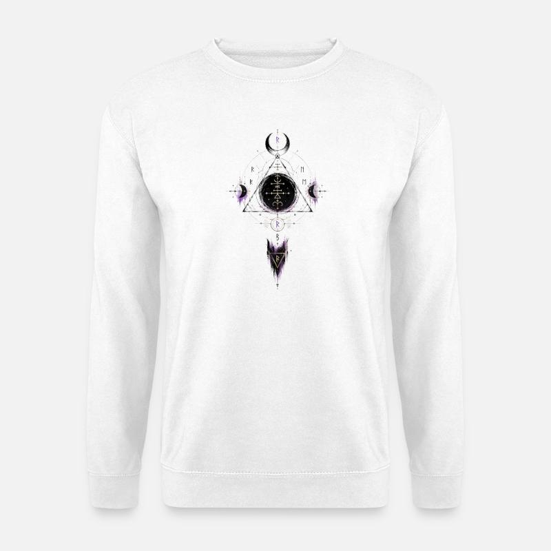 Mondgeometrisches Symbol - Unisex Pullover - Weiß