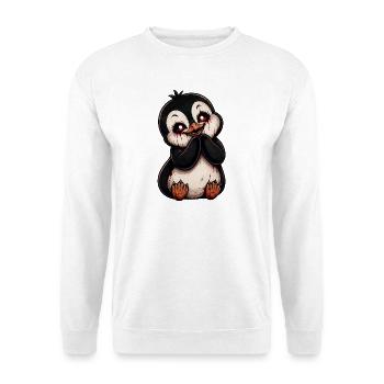 Süßer Pinguin Cartoon Halloween Horror - Unisex Pullover - Weiß - Vorne