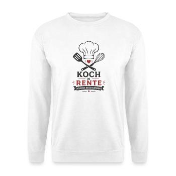 Koch in Rente – Küche geschlossen & Kochlöffel - Unisex Pullover - Weiß - Vorne