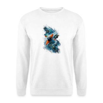 Schnellkajakfahren auf blauem Wasser - Unisex Pullover - Weiß - Vorne