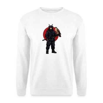 Ninja Krieger mit Falke - Unisex Pullover - Weiß - Vorne