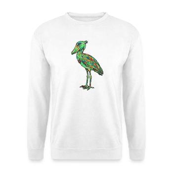 Leaded Glass Bird Blaze of Colors Shoebill Shoebill - Unisex Sweatshirt - white - Front