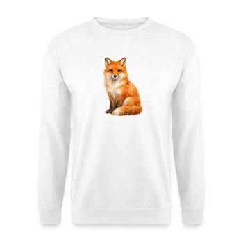 Watercolor Fox in the Forest - Unisex Sweatshirt - white - Front