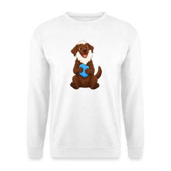 Labrador-Blasenbart - Unisex Pullover - Weiß - Vorne - Alina (178cm) & Michal (187cm)