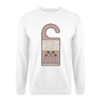 Vocalist Vocal Rest Do Not Disturb Vocal Coach - Unisex Pullover - Weiß - Vorne - Alina (178cm) & Michal (187cm)