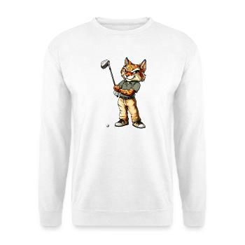 Luchs Golf - Unisex Pullover - Weiß - Vorne - Alina (178cm) & Michal (187cm)