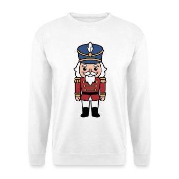 Kawaii Nussknacker-Spielzeugsoldat Weihnachtsfeiertage - Unisex Pullover - Weiß - Vorne - Alina (178cm) & Michal (187cm)