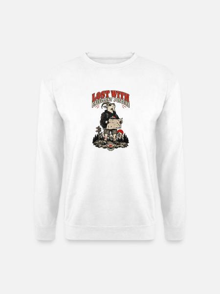 RobVibe Wildclub – Verlorene Bergziege - Unisex Pullover - Weiß
