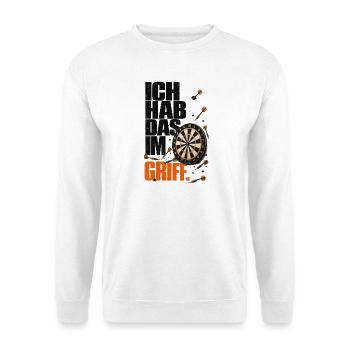 DARTHEROS - Ich hab das im Griff - Unisex Pullover - Weiß - Vorne - Alina (178cm) & Michal (187cm)