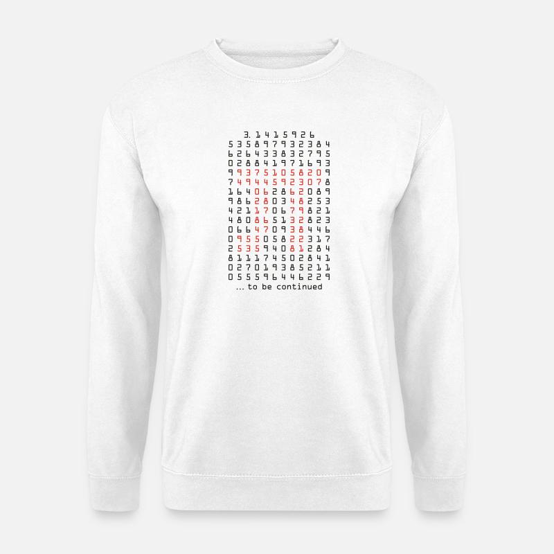 pi - 3,14159265 - nerd - mathematik - Unisex Pullover - Weiß