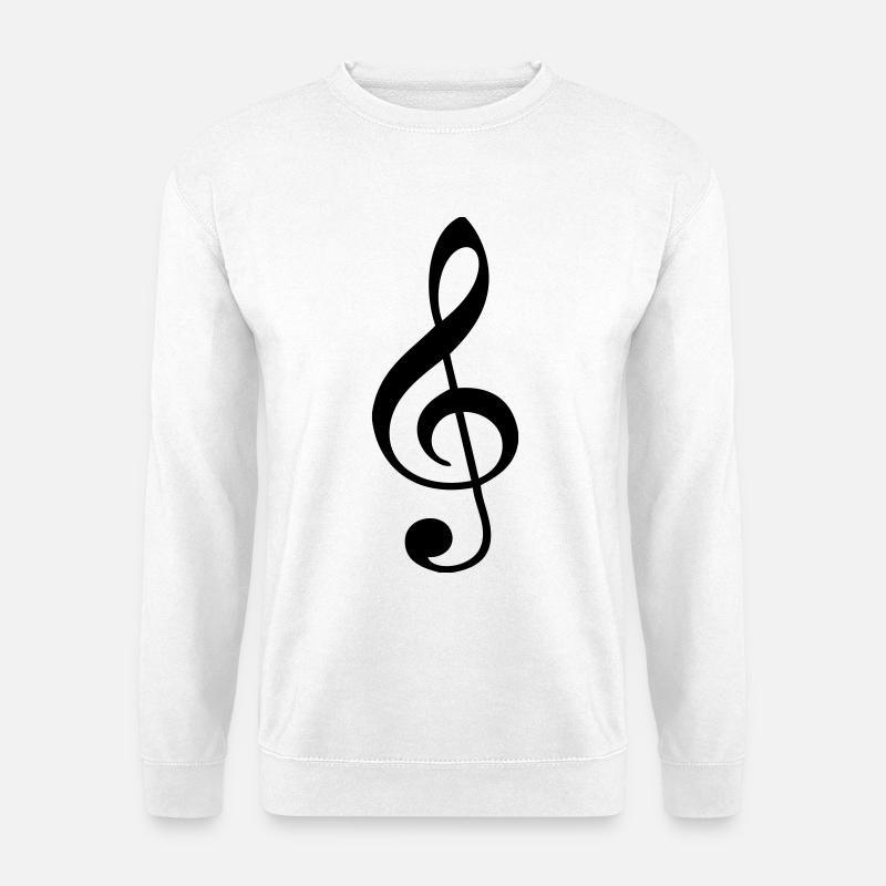 Notenschlüssel - Unisex Pullover - Weiß