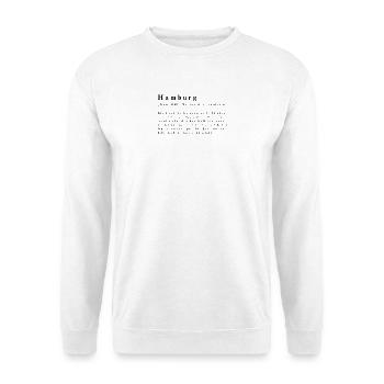 Hamburg Definition - Unisex Pullover - Weiß - Vorne