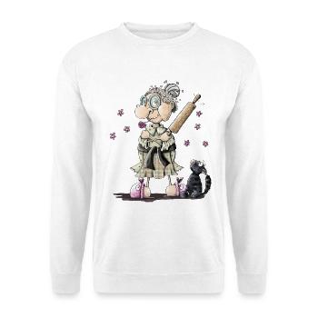 Oma schlägt alle - Unisex Pullover - Weiß - Vorne