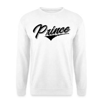 prince daddy mummy boy birth birthday gift - Unisex Sweatshirt - white - Front