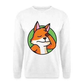 Facepalm Fox - Sweat-shirt Unisexe - blanc - Devant