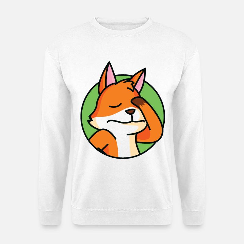 Facepalm Fox - Sweat-shirt Unisexe - blanc