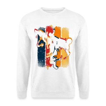Retro Karate - Kickboxer - Fightclub Kampfsport - Unisex Pullover - Weiß - Vorne