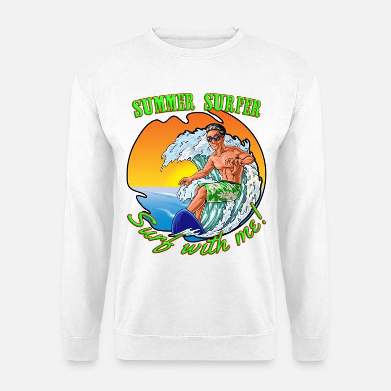 Sommer-Surfer - Unisex Pullover - Weiß