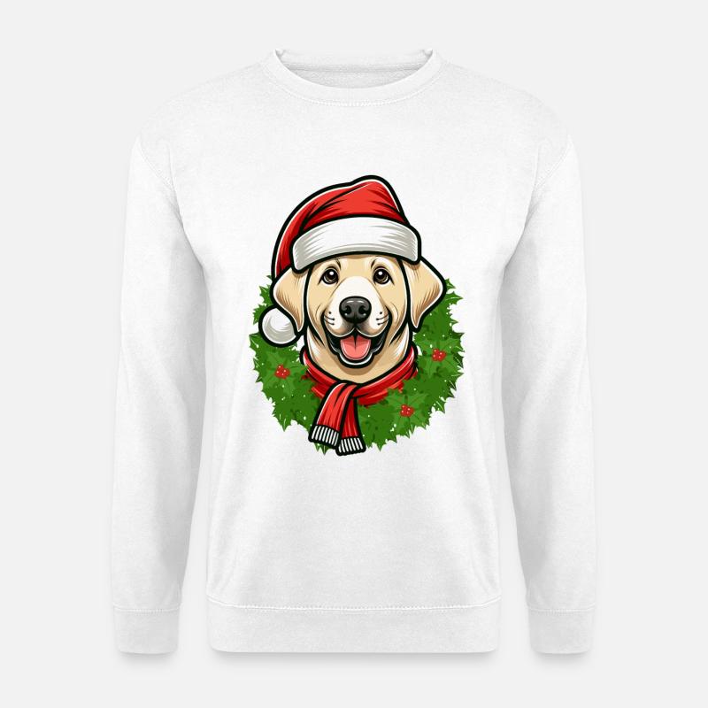Weihnachts Labrador Hunde-Freunde - Unisex Pullover - Weiß