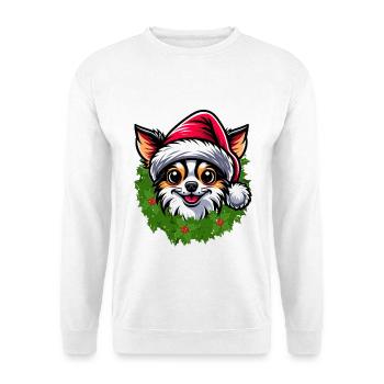 Mode de Noël et Chihuahua pour les amoureux des chiens - Sweat-shirt Unisexe - blanc - Devant