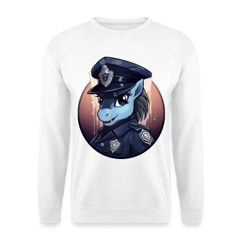 Police des poneys - Sweat-shirt Unisexe - blanc - Devant