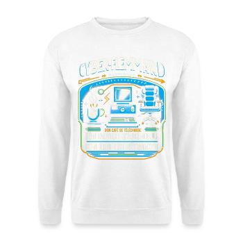 Cyber-Flemmard Rires et Gadgets Numériques - Sweat-shirt Unisexe - blanc - Devant