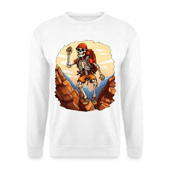 Skeleton Hiking / Mountaineering Skeletons - Unisex Sweatshirt - white - Front