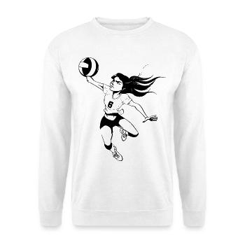 Volleyball Player Comic Look - Unisex Sweatshirt - white - Front