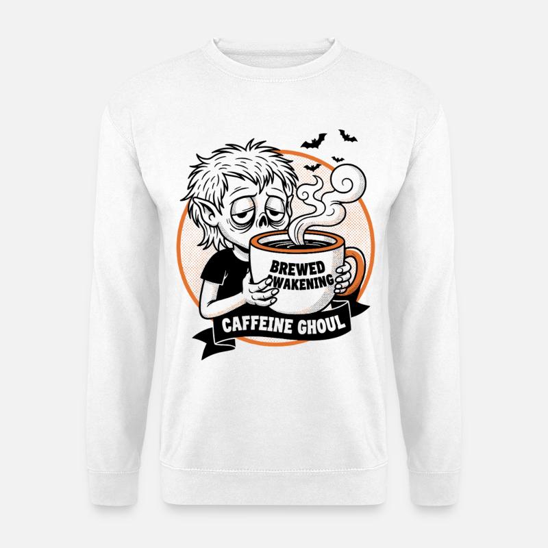 Illustration de tasse à café hantée - Sweat-shirt Unisexe - blanc
