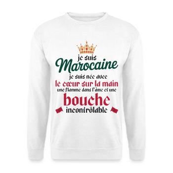 I am Moroccan Moroccan woman - Unisex Sweatshirt - white - Front