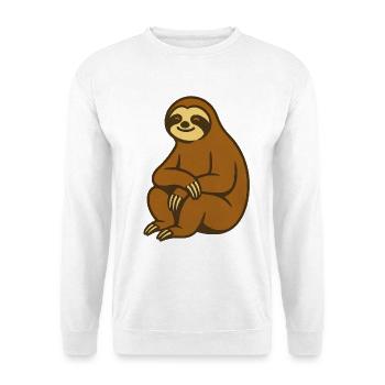 Faultier Kuschelcharme Illustration - Unisex Pullover - Weiß - Vorne