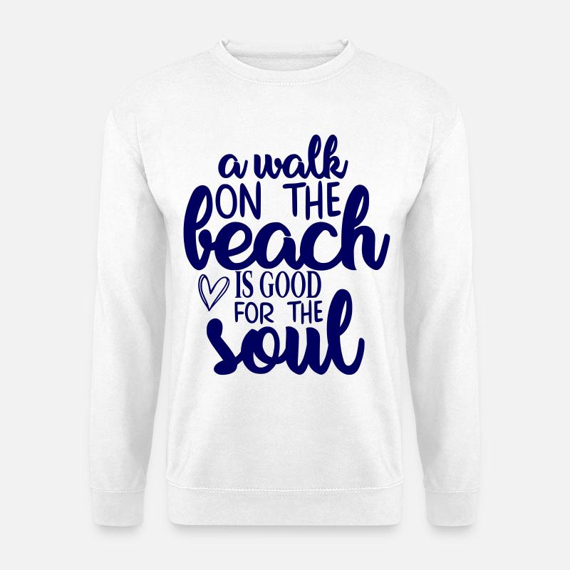 Strandspaziergang für die Seele - Unisex Pullover - Weiß