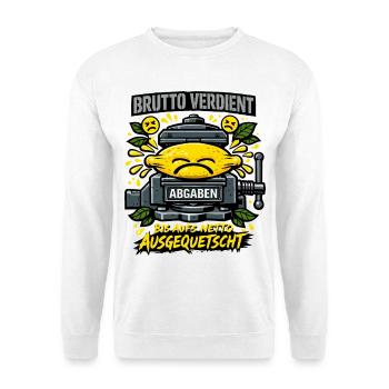 Squeezed to the net - Unisex Sweatshirt - white - Front