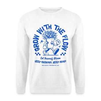 Grow with the flow - Unisex Sweatshirt - white - Front