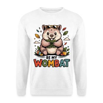 Süßer Wombat Love - Unisex Pullover - Weiß - Vorne